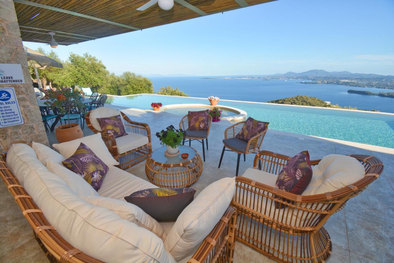 Summerwine Luxury Villa Sea View Private Pool Spartylas エクステリア 写真
